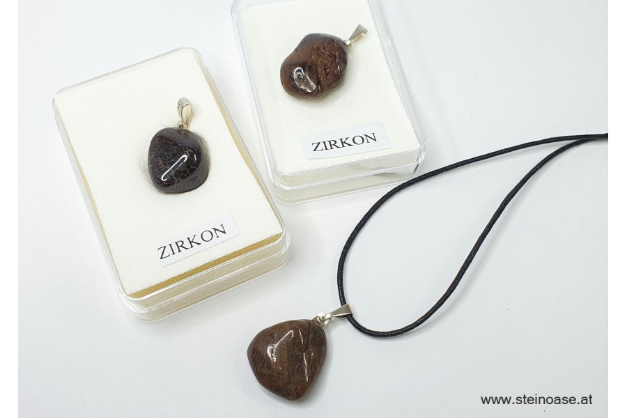 Zirkon - Hyazinth Natur Anhänger